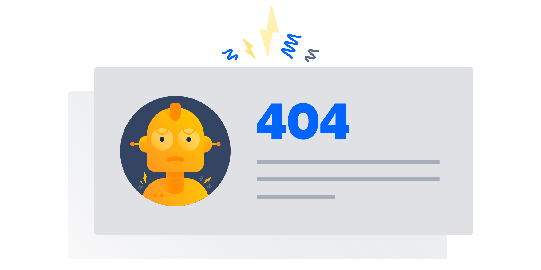 404 page picture with robot