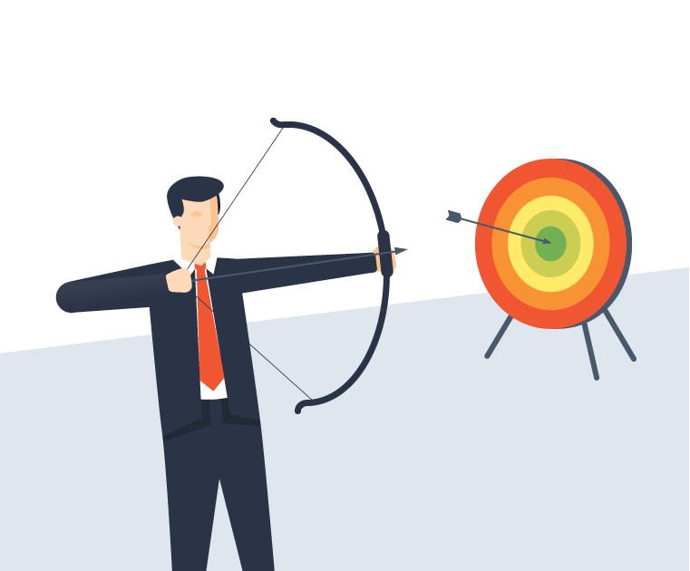 men pointing to target with bow and arrow
